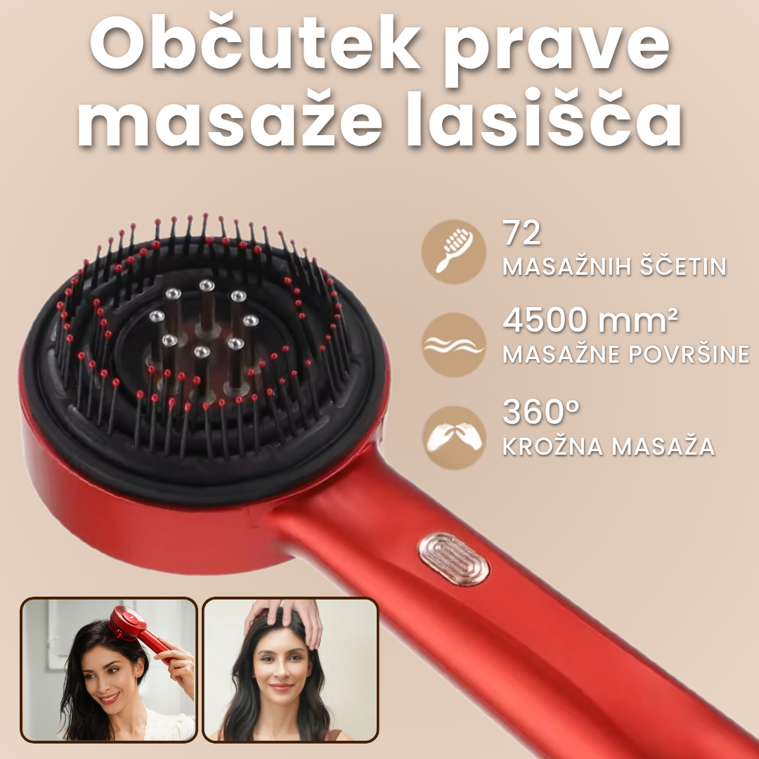 Krtača z rdečo svetlobo